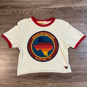 Aviator Nation Austin Texas Ringer Tee T-Shirt